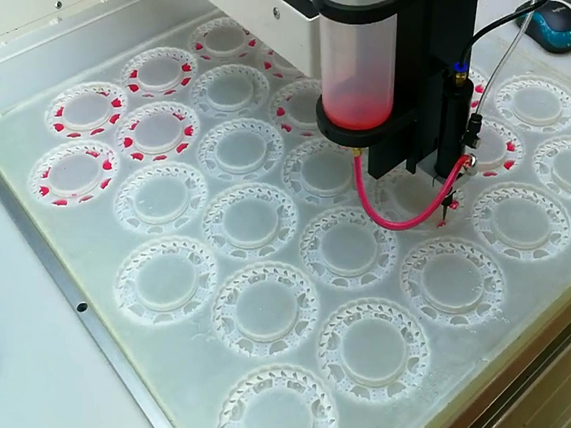 天花燈紅膠視覺點膠機視頻